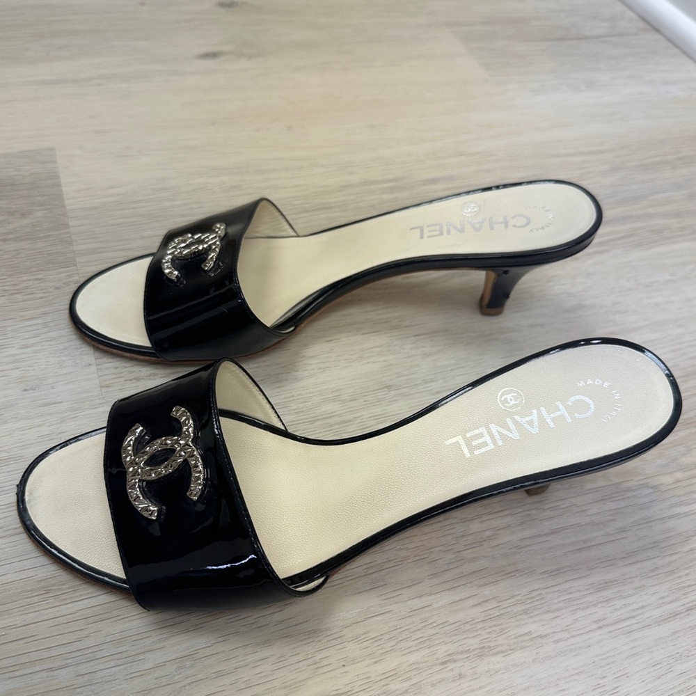 Chanel Patent Leather Sandals
